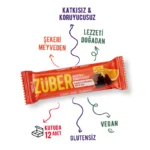 Züber Kakaolu ve Portakallı Meyve Bar 40gr (glutensiz, vegan)