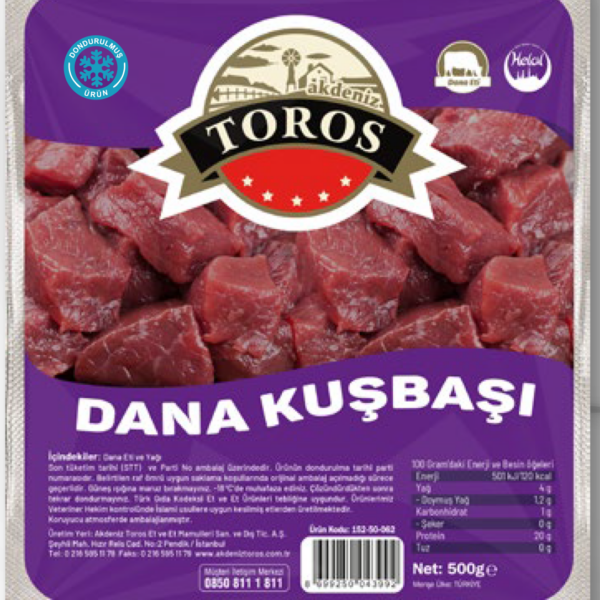 Akdeniz Toros Dana Kuşbaşı 500 Gr (Dondurulmuş)