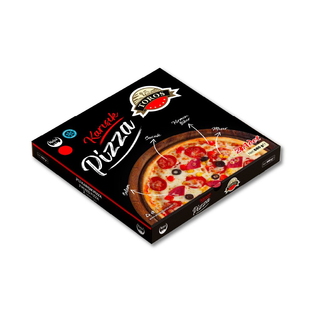 Ş15261002 Akdeniz Toros Pizza Karışık Orta 2'Li (2*340 Gr) (Dondurulmuş) - Görsel 1