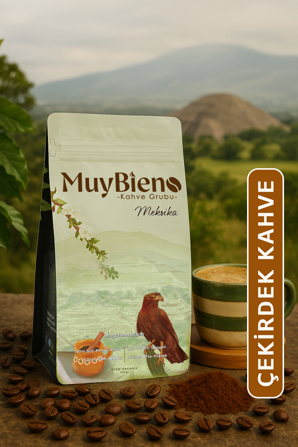 MUY15261028 MuyBieno Meksika Finca Monte Azul 250 gr. Çekirdek Kahve - Görsel 1